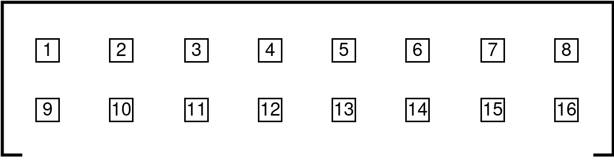 16-pin connector pinout diagram