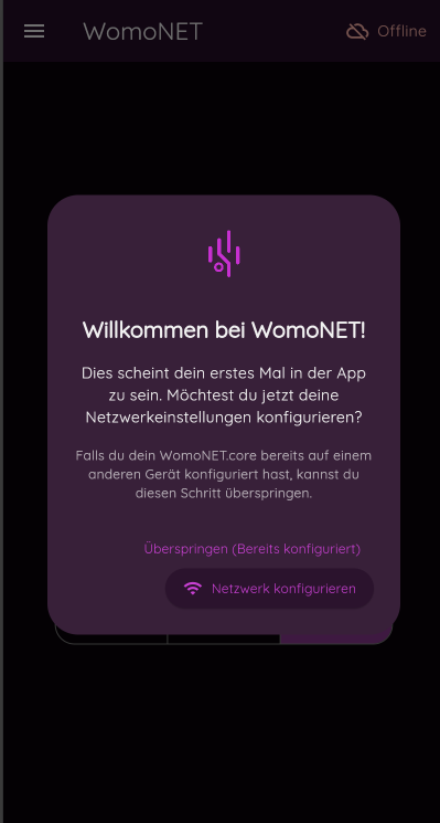 Erster Start