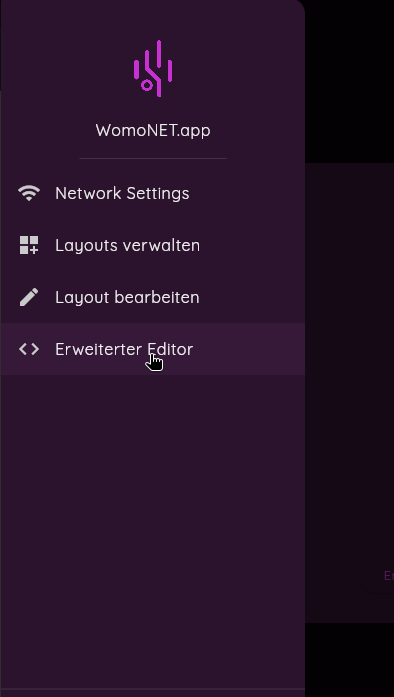 App Erweiteter Editor
